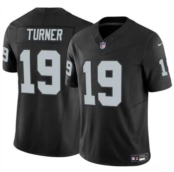 Men & Women & Youth Las Vegas Raiders #19 DJ Turner Black F.U.S.E. Vapor Stitched Jersey->los angeles chargers->NFL Jersey